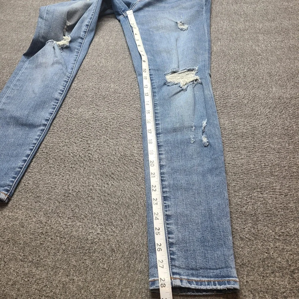 Aeropostale Skinny Jeans Womens‎ 4 Blue Excellent Distressed Super High Rise